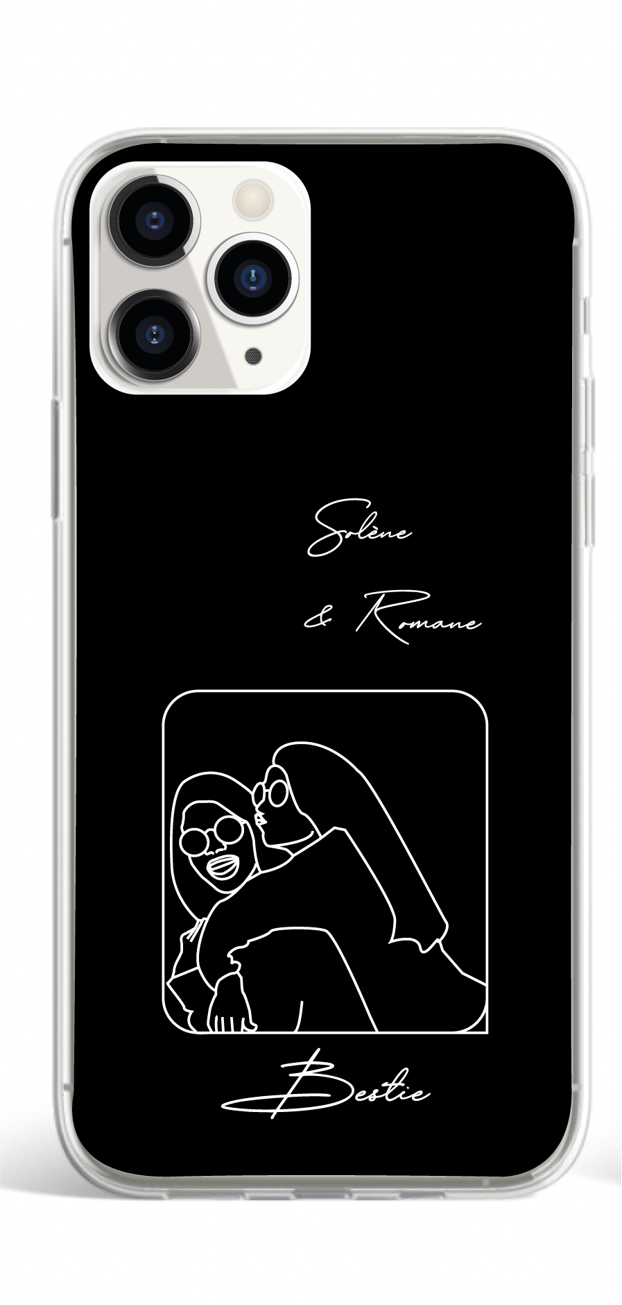 COQUE PERSONNALISÉE DESSIN AU TRAIT BESTIES