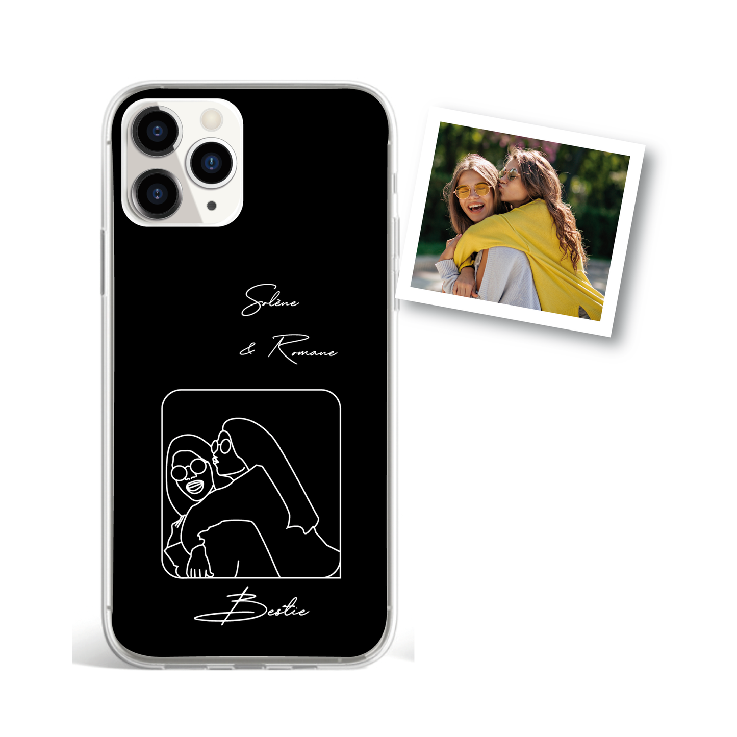 COQUE PERSONNALISÉE DESSIN AU TRAIT BESTIES